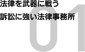 法律を武器に戦う訴訟に強い法律事務所